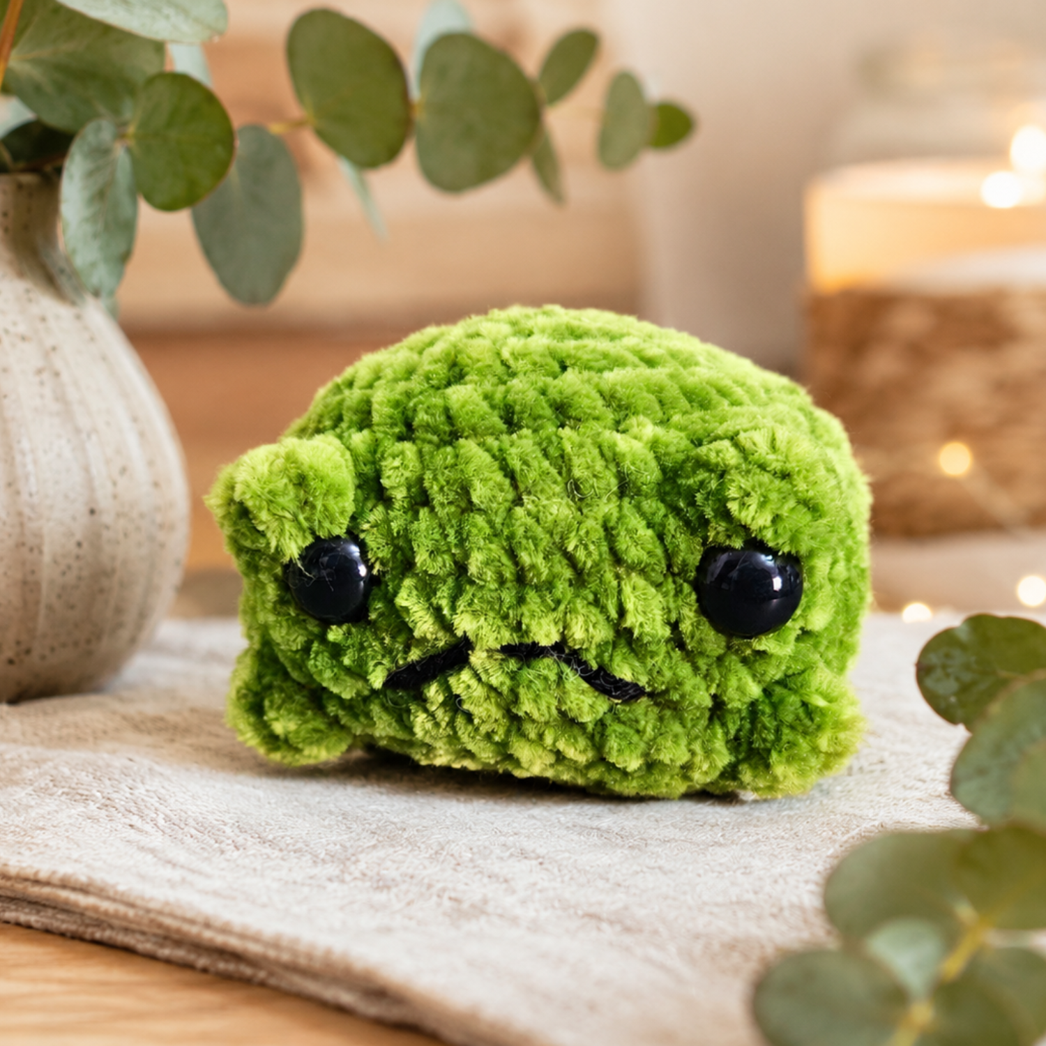 Häkelanleitung Fred, der traurige Frosch